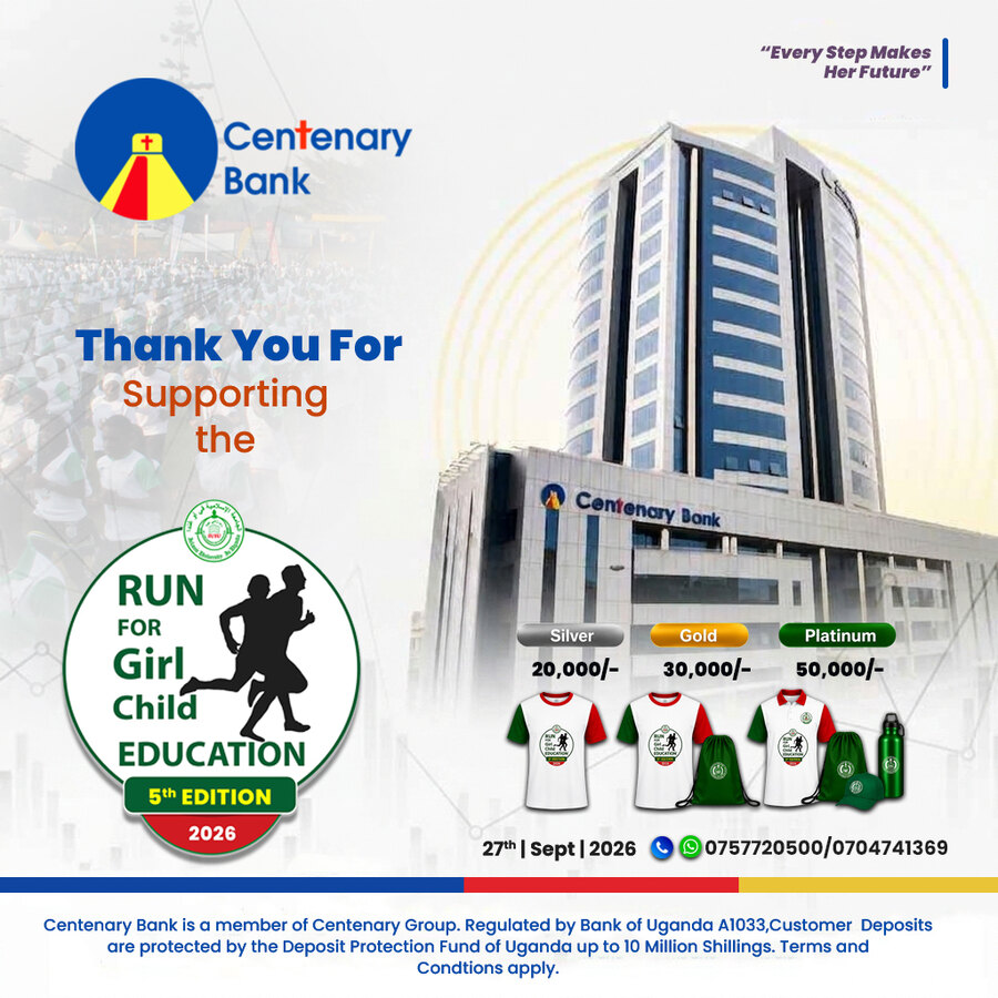 Centenary Bank support for Run for Girl Child Education