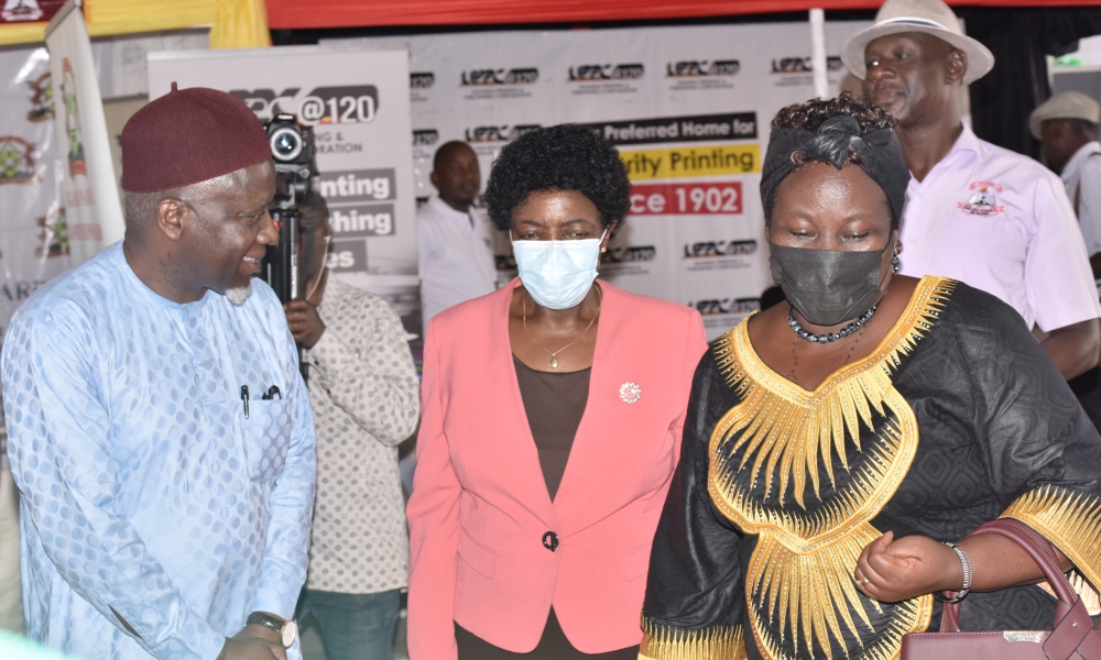 prof-mary-j-n-okwakol-inspects-the-iuiu-stall-at-the-higher-education-institutions-exhibition-held-at-uma-show-grounds-lugogo